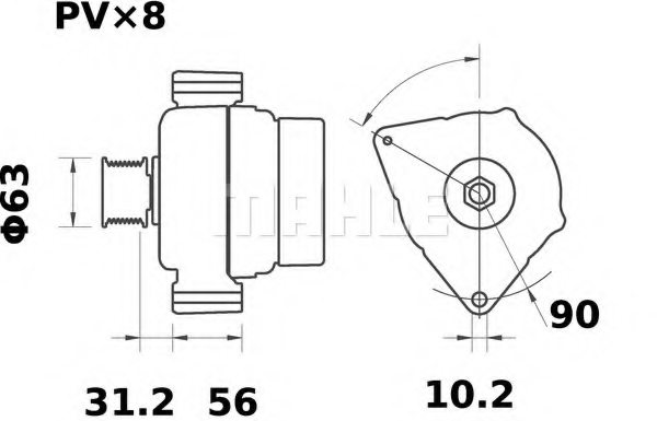 MAHLE ORIGINAL MG 294 Alternator